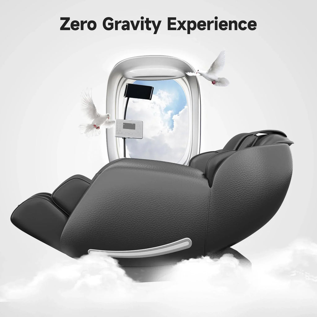 Real Relax 2026 Massage Chair Full Body,Zero Gravity SL-Track Shiatsu Massage Recliner with Upgraded Phone Controller and Holder,APP Control,Child Lock,Pause Button and Led Light,Favor-06,Black - Unique Gift Market
