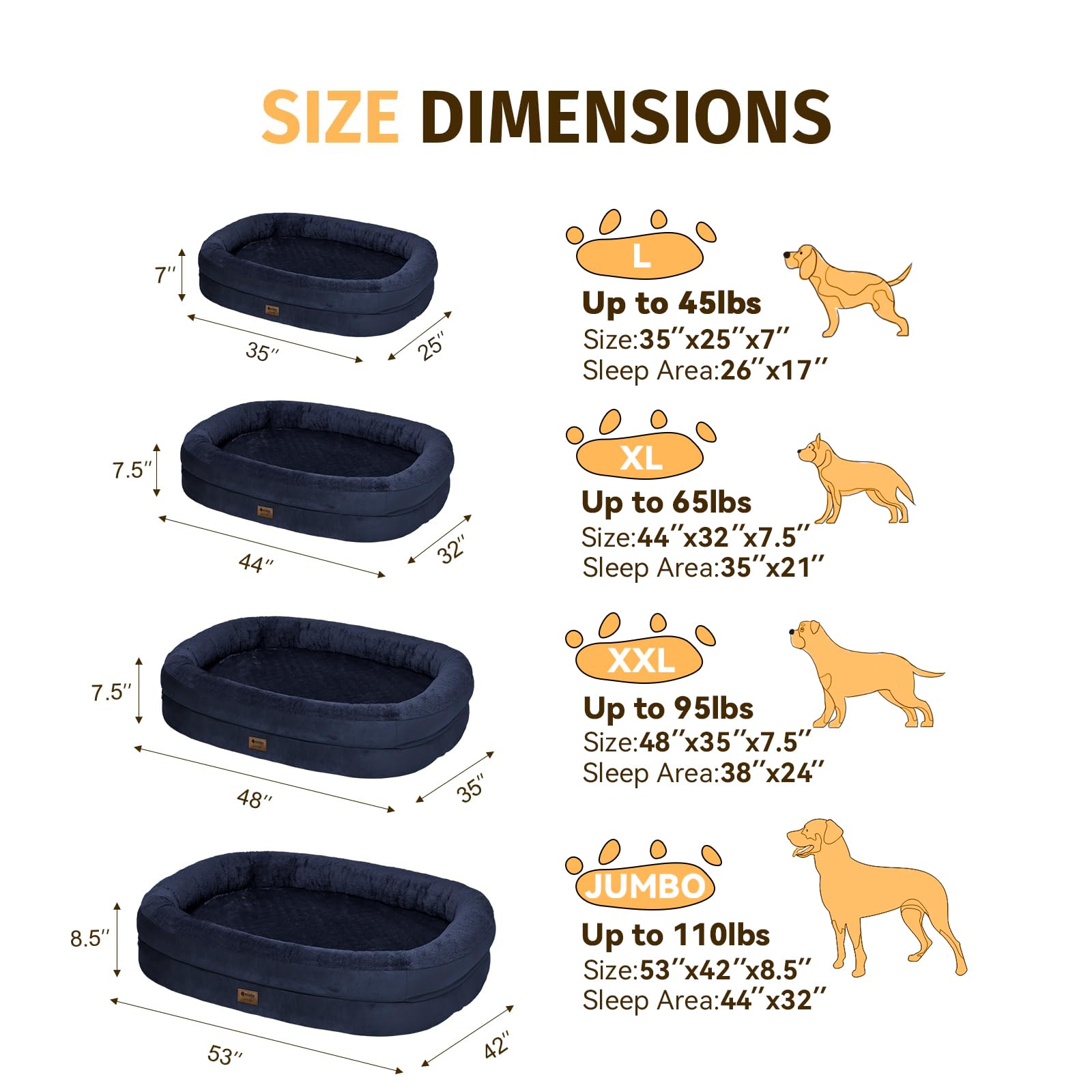 Giant Human Dog Bed for Adults and Pets, 74"x50"x12" Durable Memory Foam for Full-Body Comfort, Waterproof & Machine Washable Cover, Family Shared Lounger for Any Room, Grey