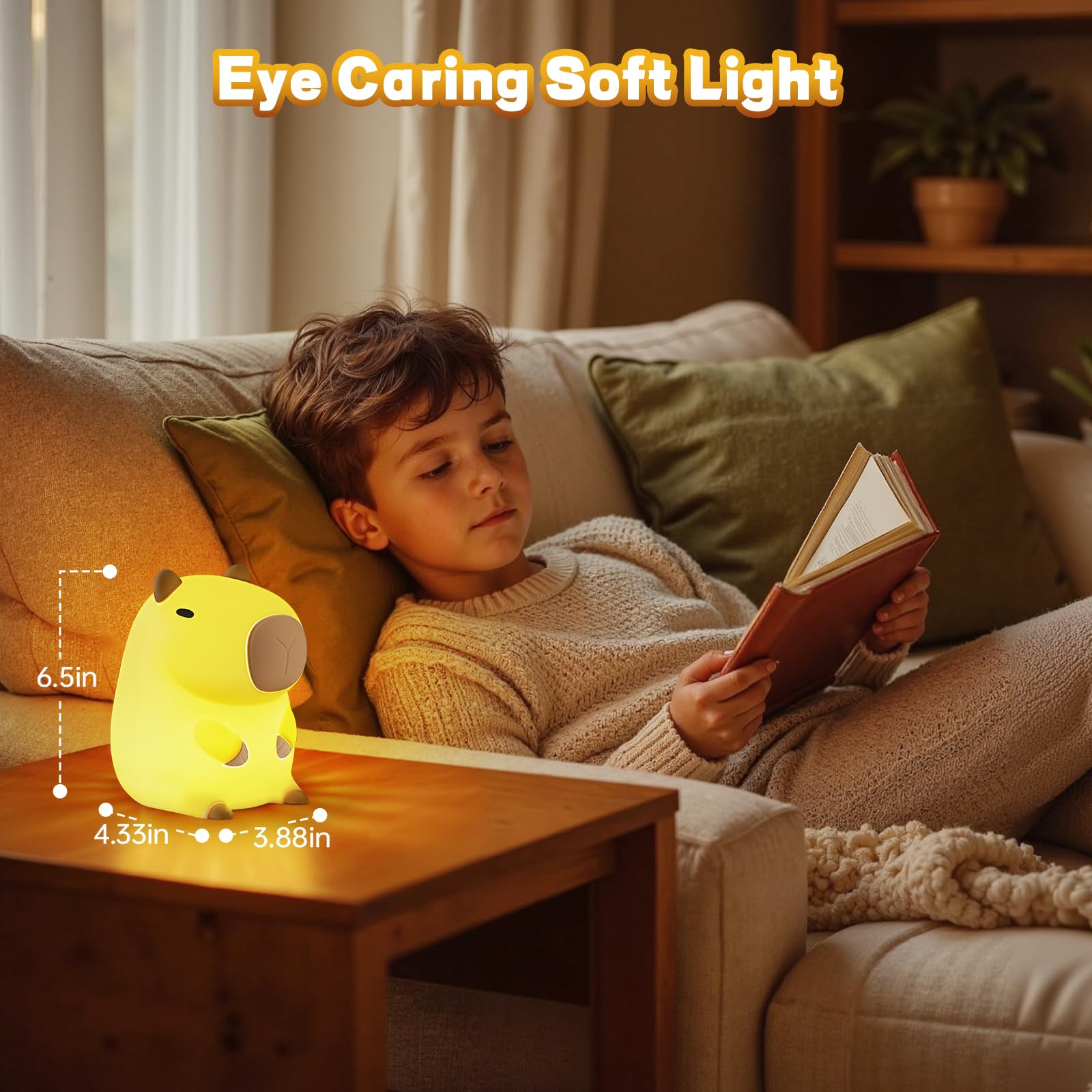 Axolotl Night Light for Kids, Cute Axolotl Lamp Silicone Baby Nursery Night Lamp, Dimmable Squishy Touch Bedside Lamps, Adorable Rechargeable Animal Lamps Gifts Kawaii Room Decor for Kids Girls Boys