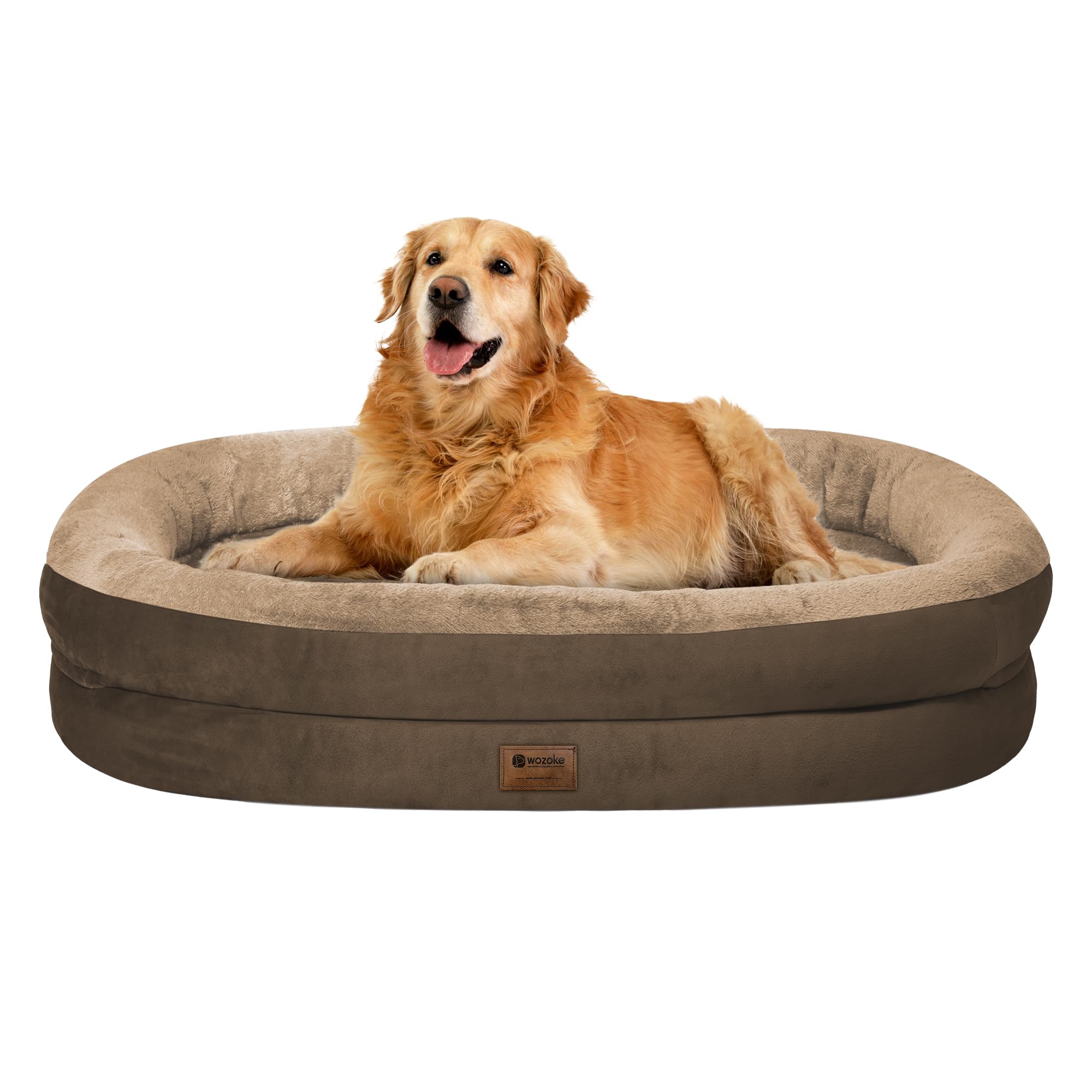 Giant Human Dog Bed for Adults and Pets, 74"x50"x12" Durable Memory Foam for Full-Body Comfort, Waterproof & Machine Washable Cover, Family Shared Lounger for Any Room, Grey