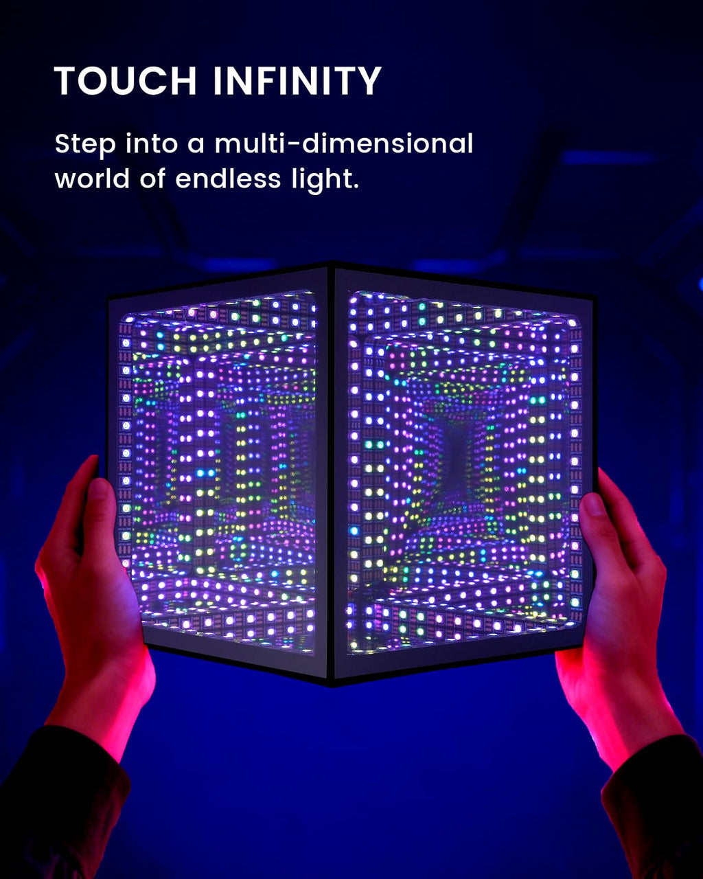 Infinity Hyper Cube LED Table Light, Color-Changing Music-Sync APP-Controlled Ambient Light for Gaming, Party, Home (6.5Inches)