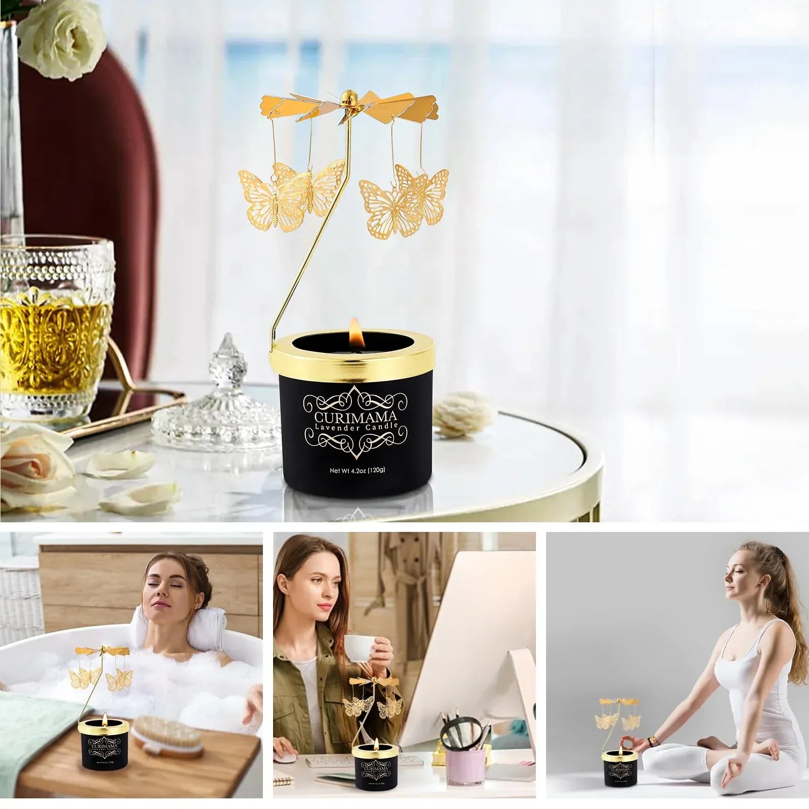 Unique Birthday Gift for Women, Rotating Scented Candles for Mom, Funny Birthday Gift for Grandma Wife Daughter, Ideal Choice for Valentines, Anniversary - Unique Gift Market