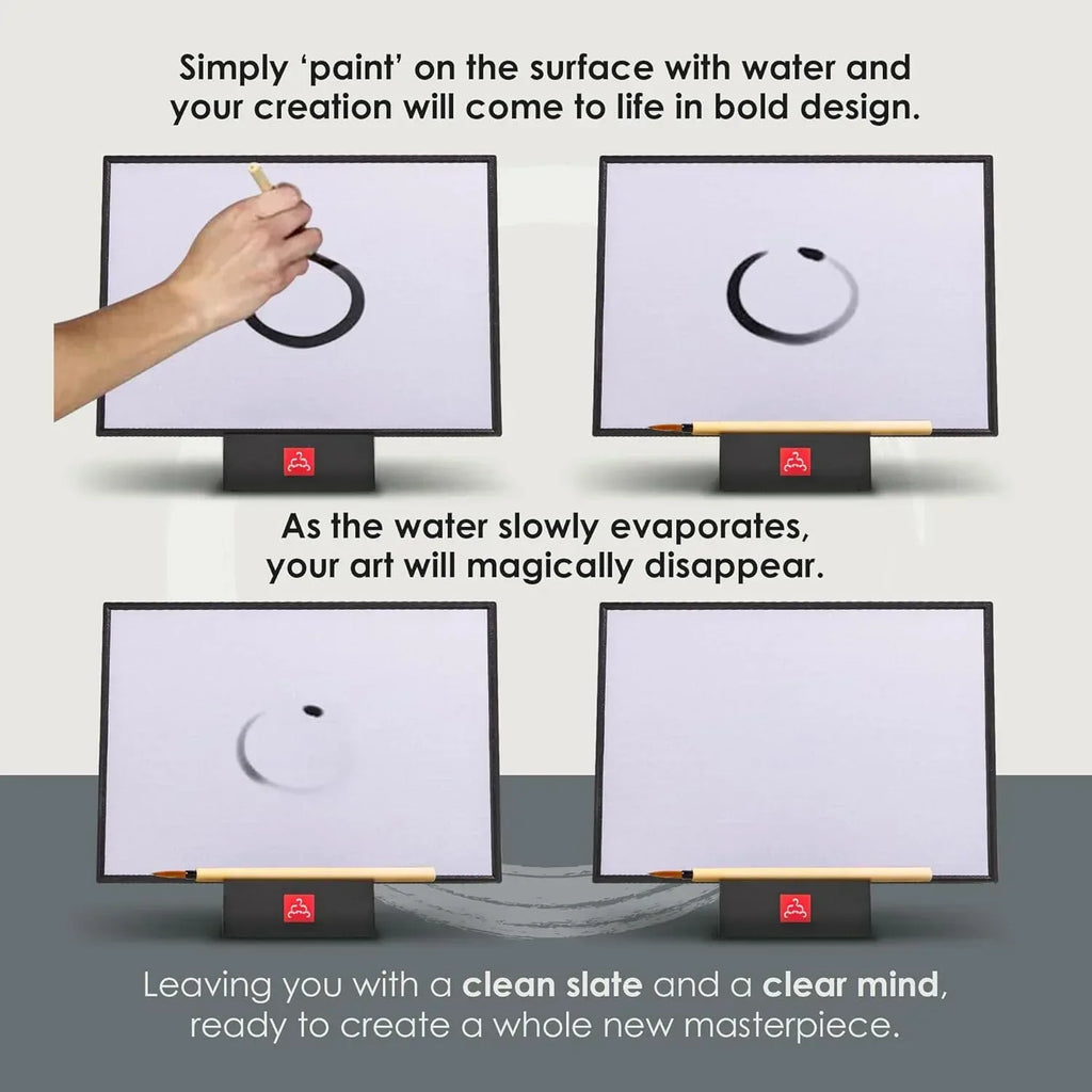 Buddha Board – The Original Water Painting Board for Mindfulness & Creativity – Unique Gift for Artists, Adults & Kids – Mess-Free Zen Art Supplies - Unique Gift Market