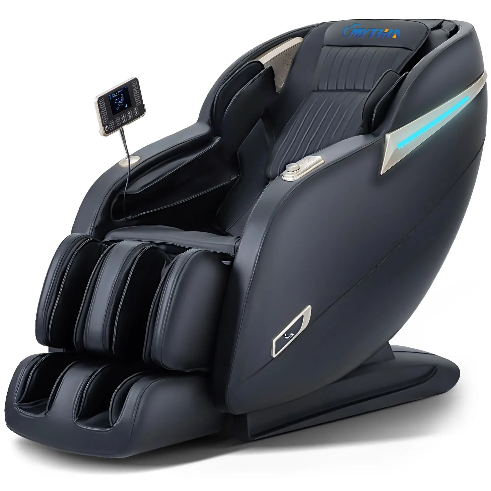 MYTHIA MD906 2026 Massage Chair - Full Body Zero Gravity Recliner with 3D Massage, Heat Therapy, Air Pressure & Foot Roller, Bluetooth & USB Charging Port for Home & Office Use (Beige) - Unique Gift Market