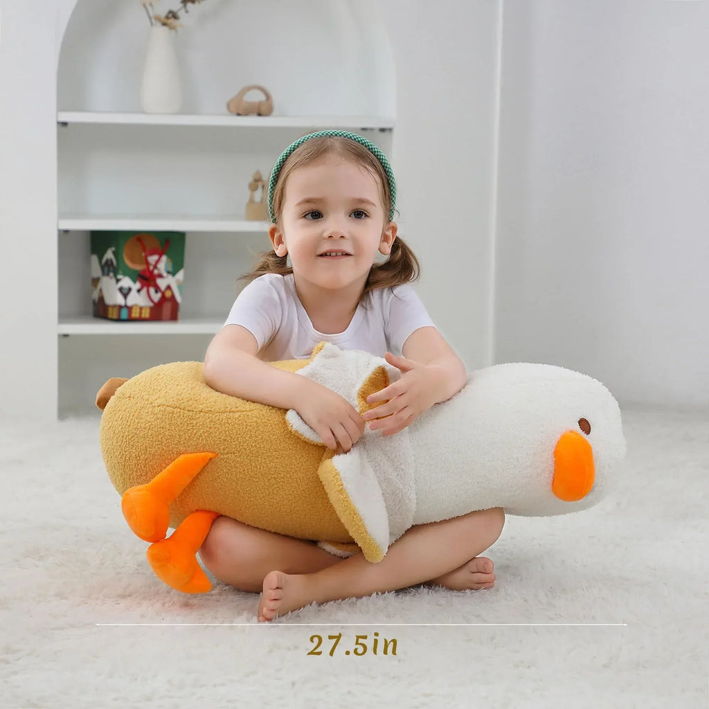 27.5" Big Banana Duck Plush, Duck Plush, Cute Banana Plushie Pillow Gift for Girls Boys Girlfriend Adults Kawaii Room Decor - Unique Gift Market