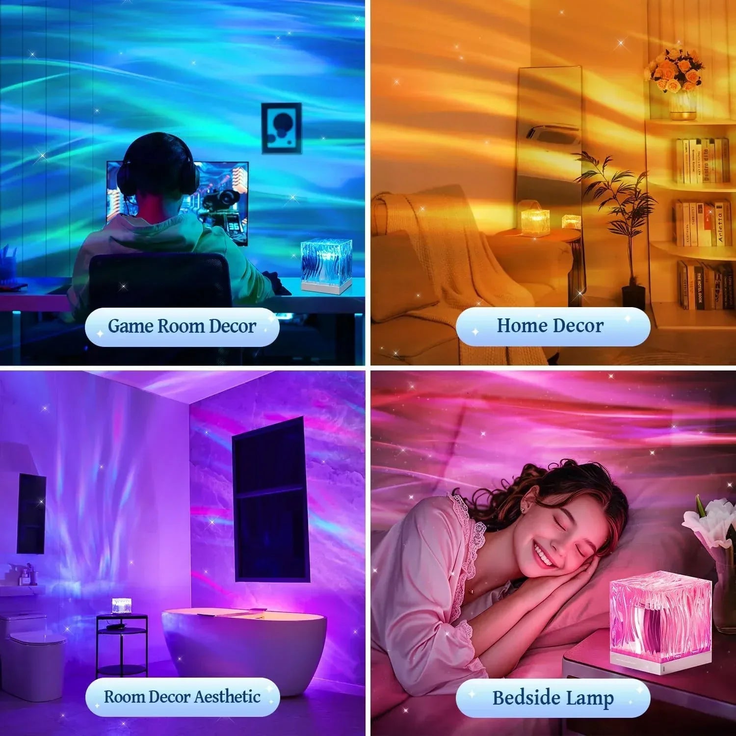 Northern Lights Projector Valentines Day Gifts for Her/Him, 18-Color Sunset Lamp Galaxy Projector Aurora Light Projector for Bedroom,Mood Lighting Room Lights,Cute Stuff Game Room Decor for Teen Girls - Unique Gift Market