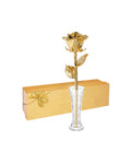 Forever Rose 24K Gold Dipped Real Rose – Handmade, Long-Lasting Preserved Flower in Gold Gift Box – Romantic Gift for Anniversary, Valentine's Day, Mother's Day, Birthday, Wedding, Wife, Girlfriend - Unique Gift Market