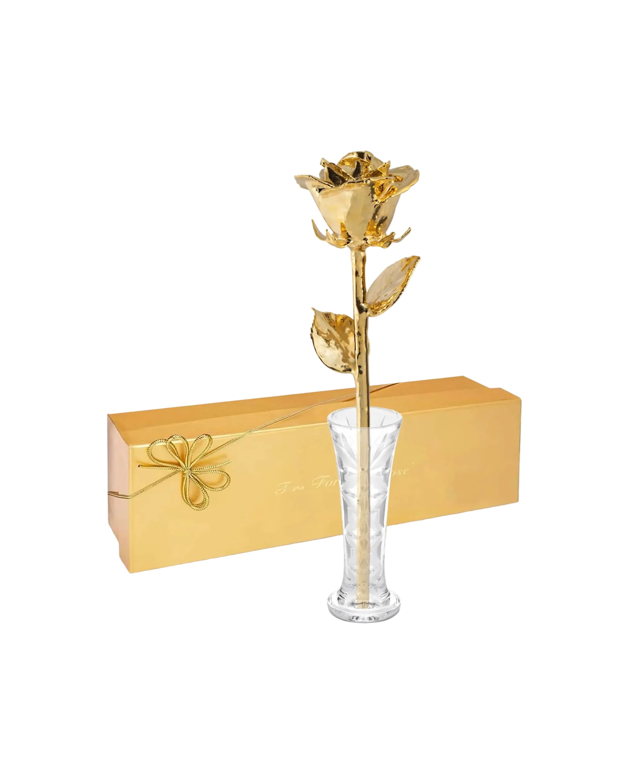 Forever Rose 24K Gold Dipped Real Rose – Handmade, Long-Lasting Preserved Flower in Gold Gift Box – Romantic Gift for Anniversary, Valentine's Day, Mother's Day, Birthday, Wedding, Wife, Girlfriend - Unique Gift Market