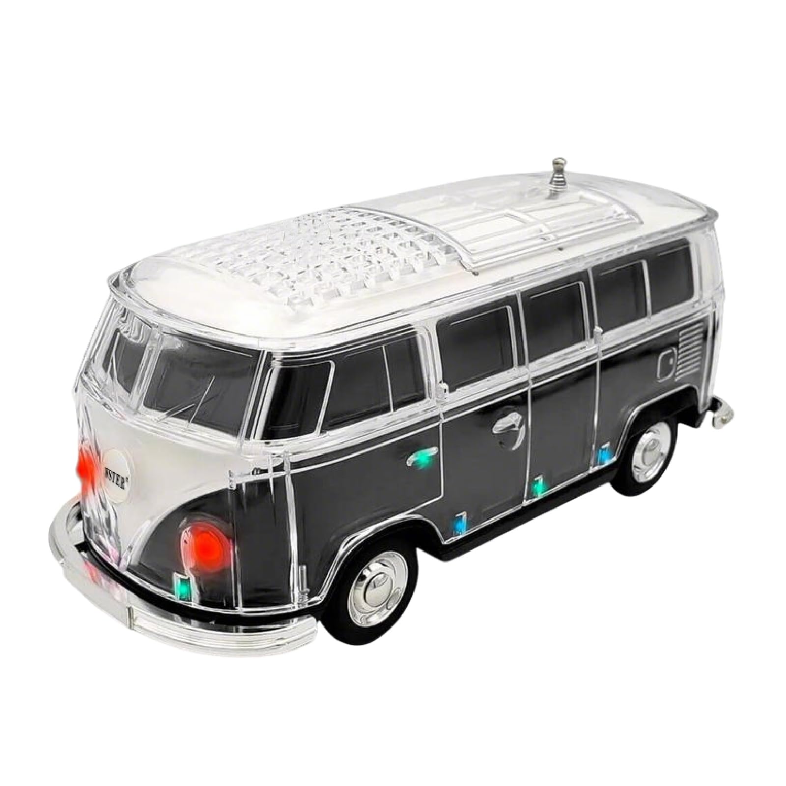 Mini Bus Bluetooth Speaker with Microphone, Portable Speaker Bluetooth, Small Speakers Bluetooth Wireless, LED Light, USB/TF, Car Design, Gift for Men, Men Birthday Gift Ideas (Green)