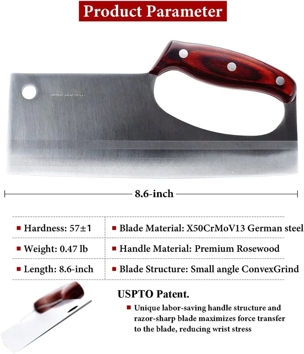 Meat Cleaver Knife Japanese Chef Knife for Vegeable Meat Cutting, Effort Save Unique Knives - Unique Gift Market