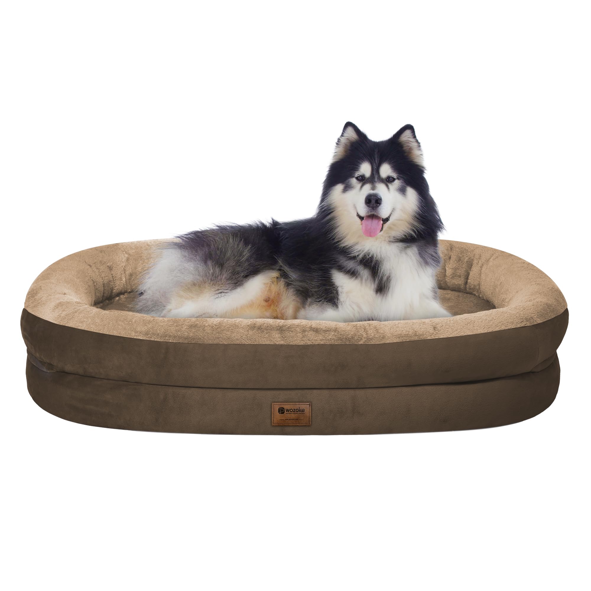 Giant Human Dog Bed for Adults and Pets, 74"x50"x12" Durable Memory Foam for Full-Body Comfort, Waterproof & Machine Washable Cover, Family Shared Lounger for Any Room, Grey