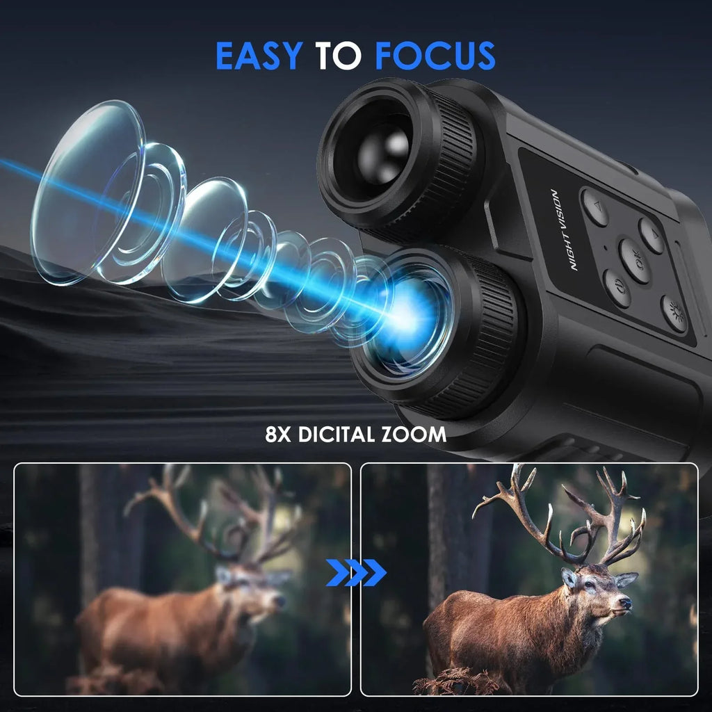 Gifts for Men and Teen Boys,Night Vision Goggles,Compact Night Vision Binoculars,32GB Card Included, Photo/Video Capture,Outdoor Tools for Education, Wildlife Watching,Gifts for Boy,Men,Father - Unique Gift Market