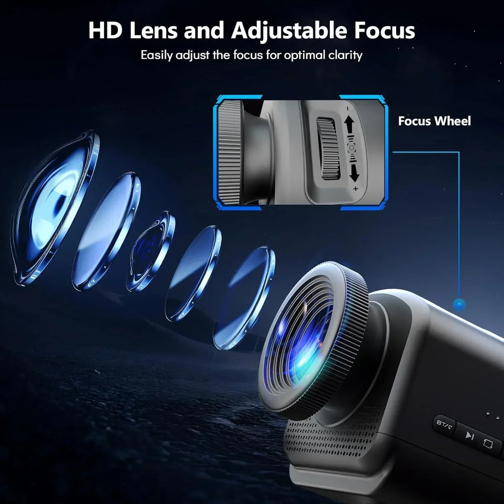 Rossetta 3D Projector, 60 Themes HD 3D Galaxy Projector with Bluetooth Speaker & Remote, 1H/2H Timer, Night Light for Bedroom, Home Decor, Party, Valentines Day, Gifts for Adults, Girls, Boys - Unique Gift Market