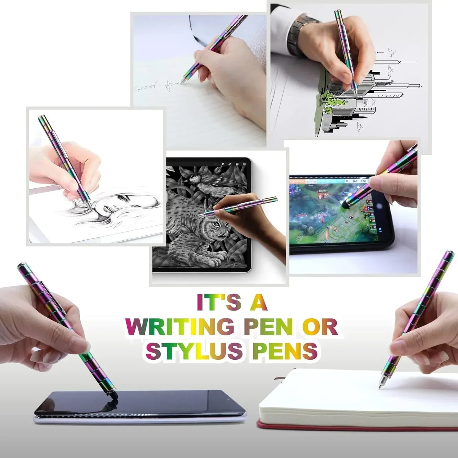 LARAH Color Fidget Pen Toy, Sensory Tool EDC Fidgeting Game for Adults, Cool Gadget Best for Stress and Anxiety Relief and Kill Time,Novelty Gifts for Teen and Adults - Unique Gift Market
