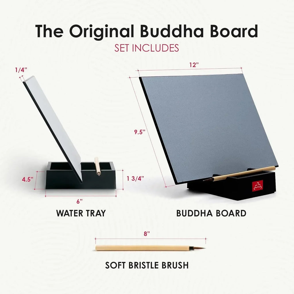 Buddha Board – The Original Water Painting Board for Mindfulness & Creativity – Unique Gift for Artists, Adults & Kids – Mess-Free Zen Art Supplies - Unique Gift Market