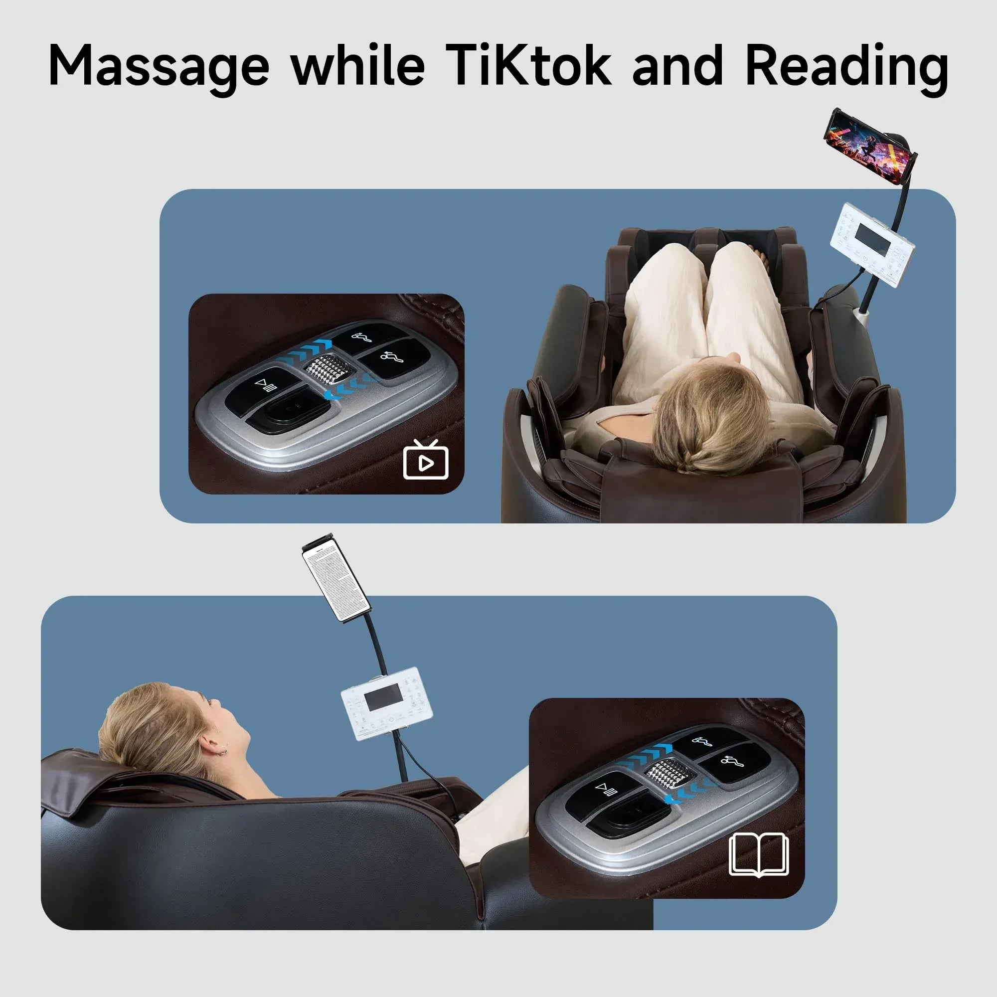 Real Relax 2026 Massage Chair Full Body,Zero Gravity SL-Track Shiatsu Massage Recliner with Upgraded Phone Controller and Holder,APP Control,Child Lock,Pause Button and Led Light,Favor-06,Black - Unique Gift Market