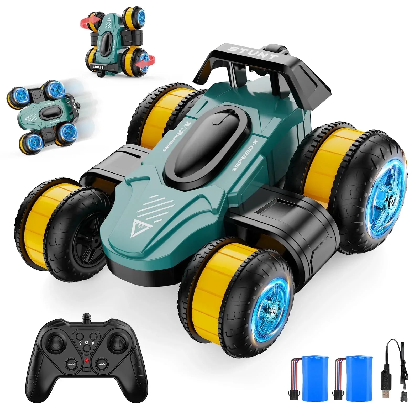 High Speed Drift Remote Control Stunt Deformation Car, Birthday Gifts, for Boys and Girls 4-16 Years Old (Blue) - Unique Gift Market