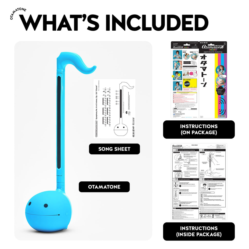 Otamatone Japanese Electronic Musical Instrument Portable Music Synthesizer from Japan by Maywa Denki Studio Award Winning, Educational Fun Gift for Children, Teens & Adults - Black