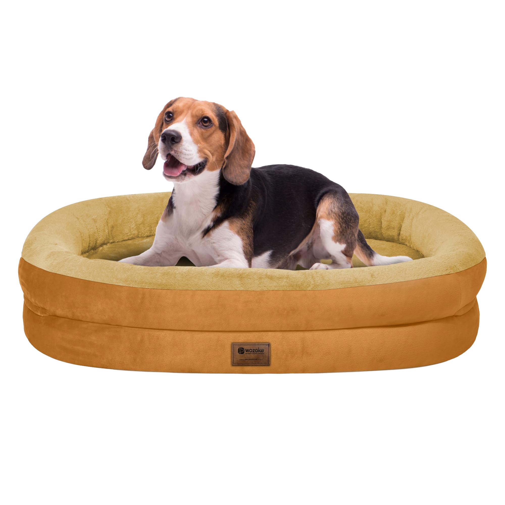 Giant Human Dog Bed for Adults and Pets, 74"x50"x12" Durable Memory Foam for Full-Body Comfort, Waterproof & Machine Washable Cover, Family Shared Lounger for Any Room, Grey