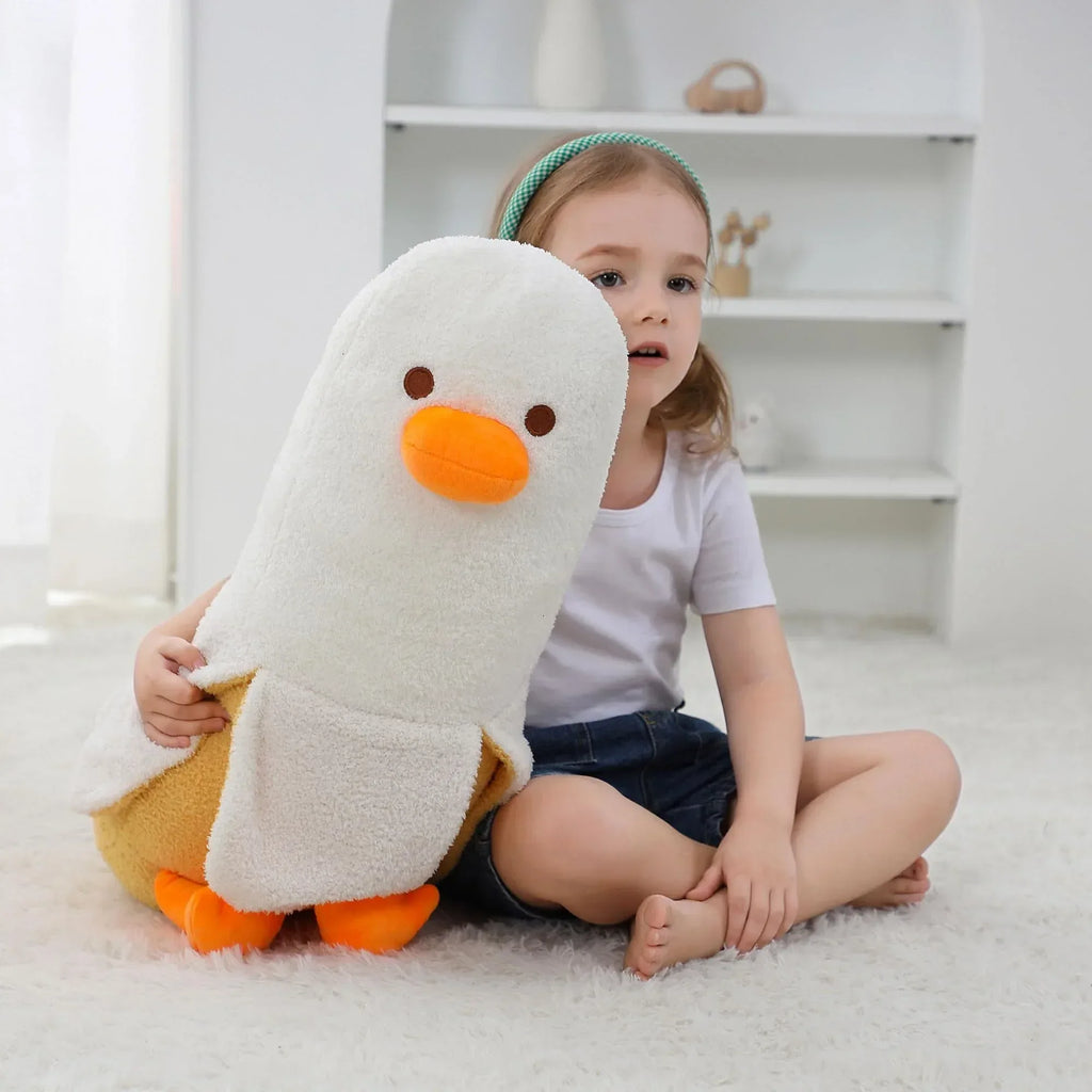 27.5" Big Banana Duck Plush, Duck Plush, Cute Banana Plushie Pillow Gift for Girls Boys Girlfriend Adults Kawaii Room Decor - Unique Gift Market