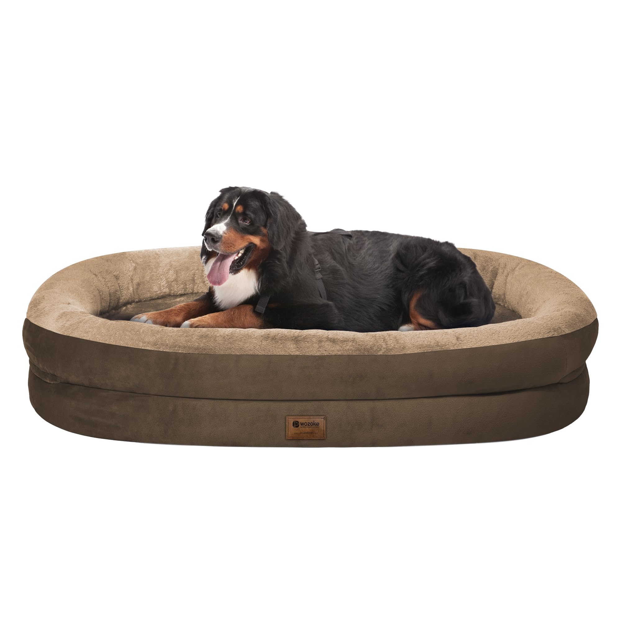 Giant Human Dog Bed for Adults and Pets, 74"x50"x12" Durable Memory Foam for Full-Body Comfort, Waterproof & Machine Washable Cover, Family Shared Lounger for Any Room, Grey