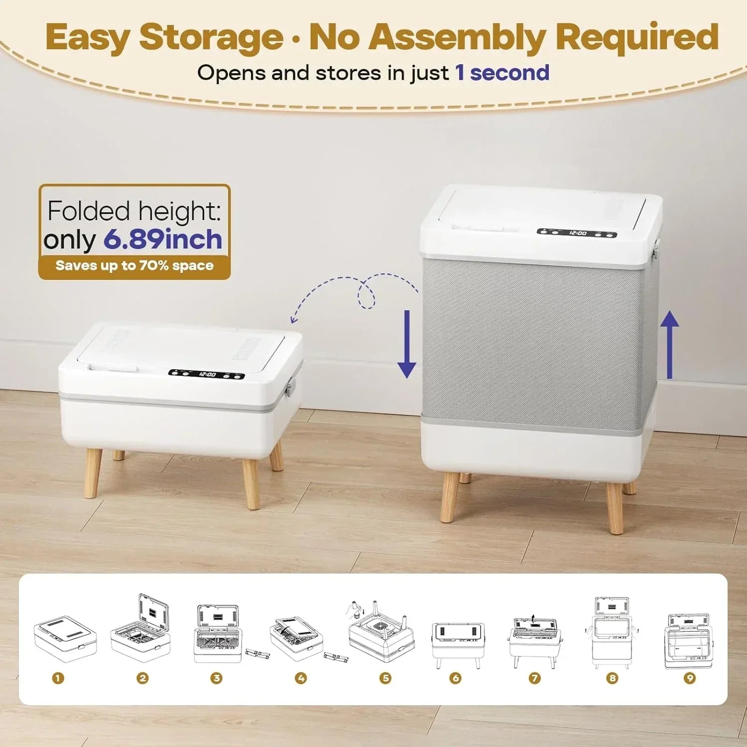 35L Towel Warmer Gift Set – Family-Sized Foldable Design with Window, Dual Safety Shut-Off for Overheat & Tip-Over, 12 Aroma Discs – A Spa-Like Luxury for Home & Loved Ones - Unique Gift Market