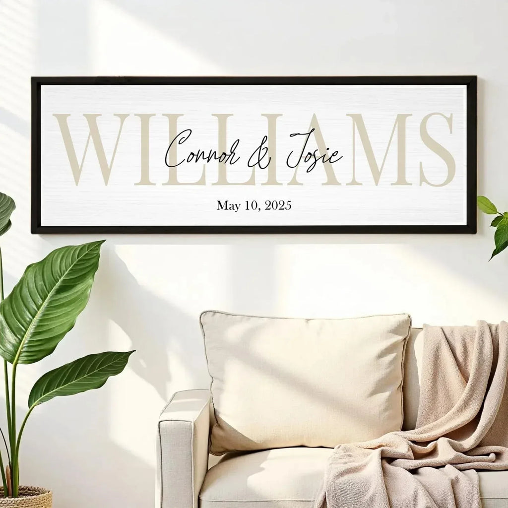 Wedding Gifts for Couples 2026, Custom Wood Wedding Sign for Newlywed, Bridal Shower Gift, Engagement Gift, Personalized Framed Last Name Sign with Established Date for Home - Unique Gift Market