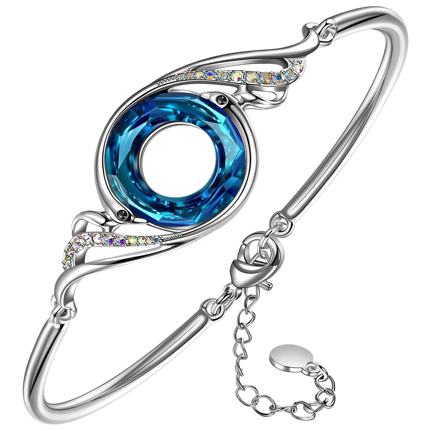 Kate Lynn "Rise From the Ashes" Phoenix Bracelet Made with Crystals from Austria, Adjustable Bangle Bracelet for Women 7"+2", Packaged with Jewelry Box, Birthday Gift for Women, Symbol of Luck and Renewal - Unique Gift Market