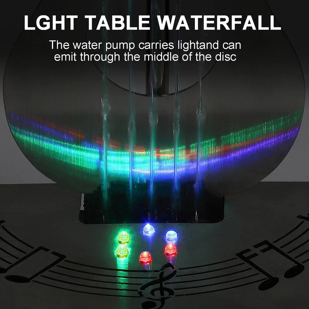 Indoor Tabletop Waterfall Moon Fountain, Home Décor Soothing Rain Sound Meditation Relaxing Fountains, Nature Slate Water Feature with Light for Room Office Desktop Decoration-13 Tall - Unique Gift Market