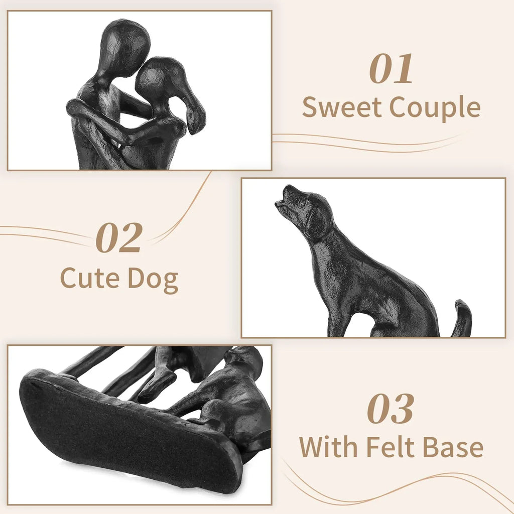 Sziqiqi Anniversary Wedding Gifts for Couple: 6th Anniversary Iron Gifts for Him Her Women Couples - 6 Year Wedding Gift for Christmas Valentines Birthday - Couple Dancing Figurines - Unique Gift Market