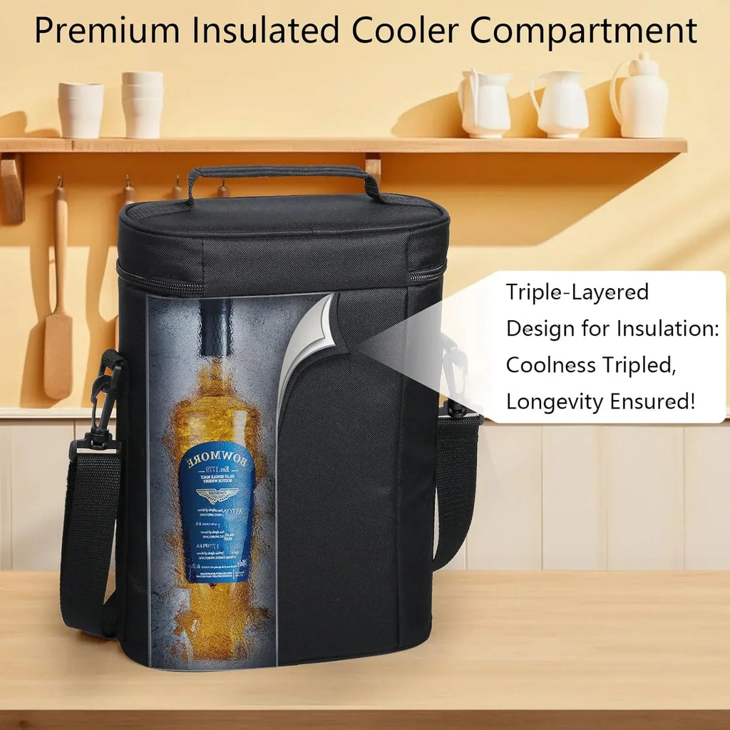 Hap Tim Wedding Gifts for Couples, Bridal Shower Gifts, Engagement Gifts for Newlyweds, Mr and Mrs gifts - Wine Cooler Bag Insulated Wine Carrier Tote with Tumblers, Bamboo Cheese Borad - Unique Gift Market