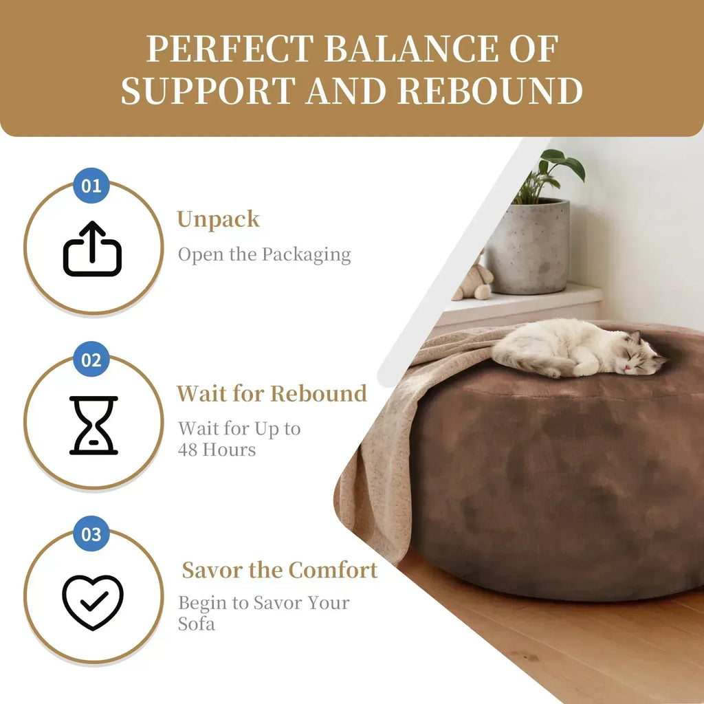 Big Beanbag Chairs for Adults ，6FT Bean Bag Chair with Filler Memory Foam Chair Super Soft Plush, Living Room Furniture, Suitable for bedrooms, Comfy Lounge Reading Chairs Birthday Gifts for Women Mom - Unique Gift Market