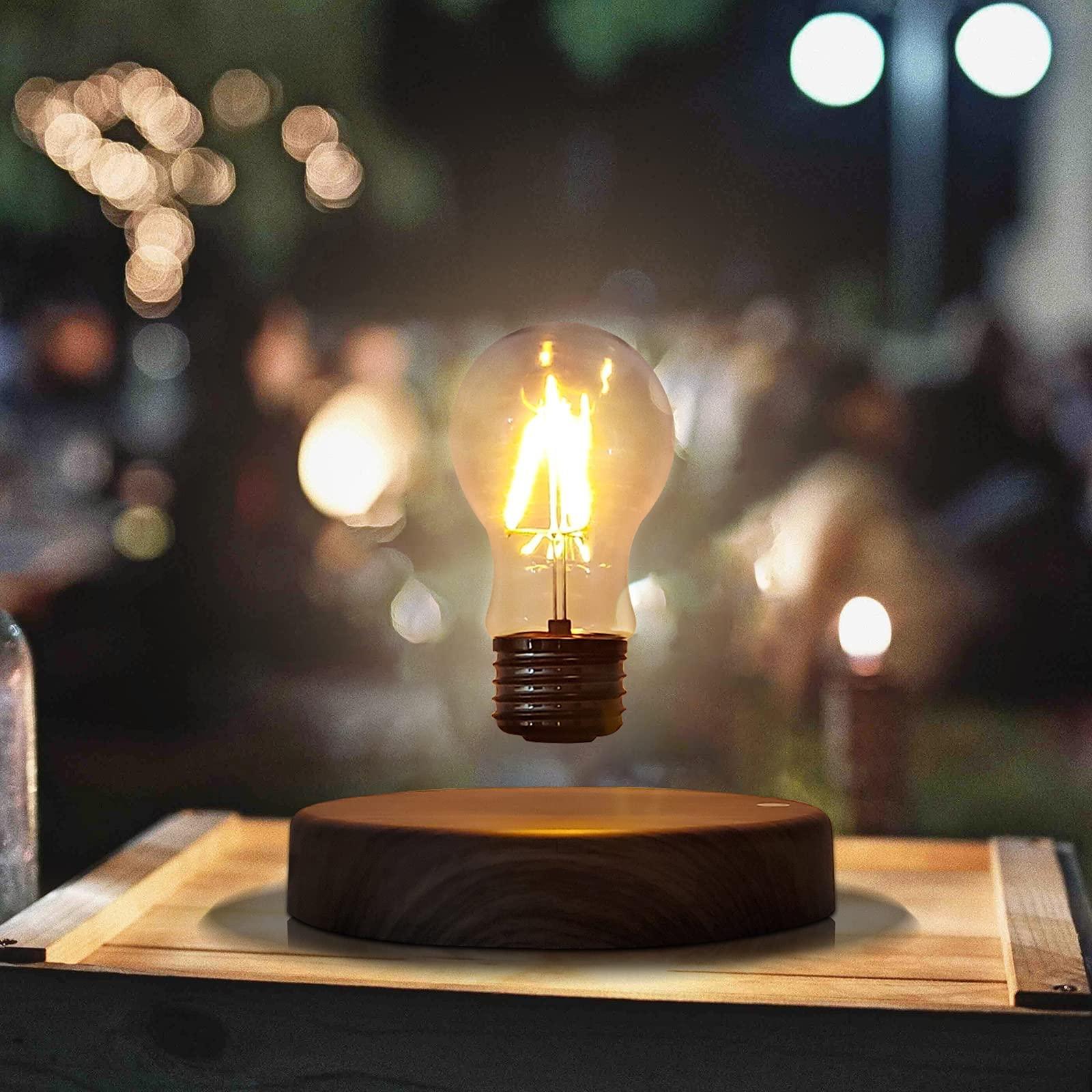 Levitating Bulb Lamp Magnetic Floating LED Light Desk Lamp Table lamp Night Light, 360 Degree Automatic Rotating Light for Unique Gifts Room Home Office Decor - Unique Gift Market
