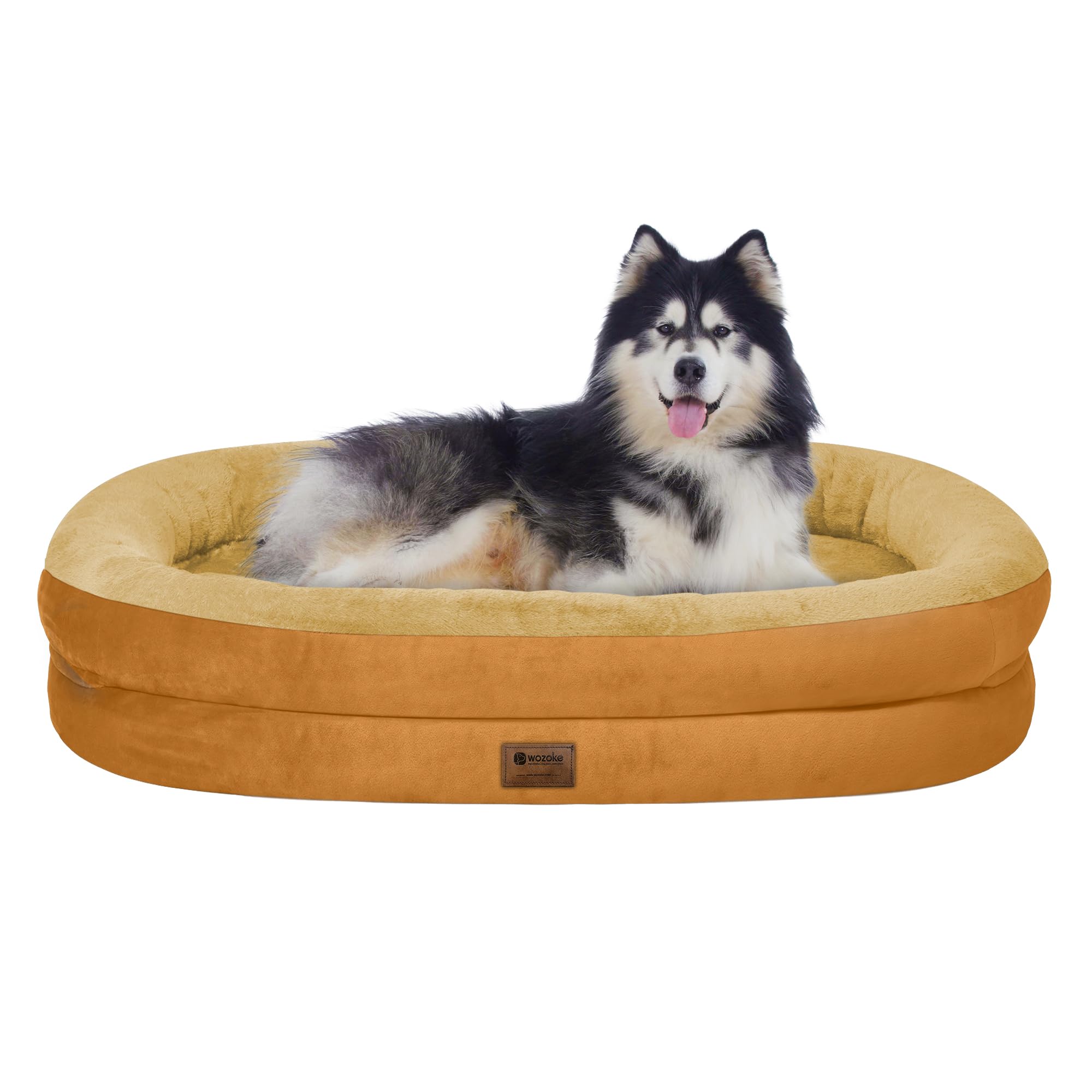 Giant Human Dog Bed for Adults and Pets, 74"x50"x12" Durable Memory Foam for Full-Body Comfort, Waterproof & Machine Washable Cover, Family Shared Lounger for Any Room, Grey