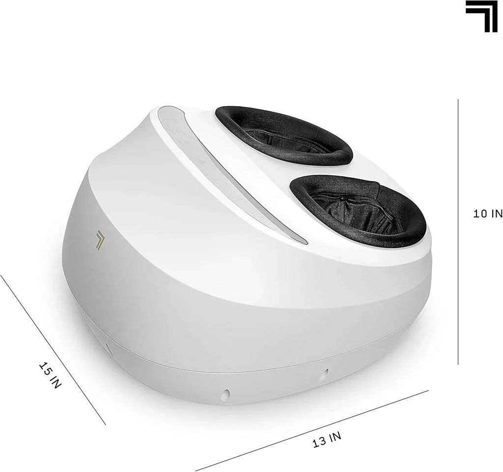 Sharper Image Electric Shiatsu Foot Massager with Heat & Air Compression, Deep Kneading Rollers & Washable Cover, Targets Heels, Balls & Arches up to Mens Size 12, Gift for Women & Men - Unique Gift Market