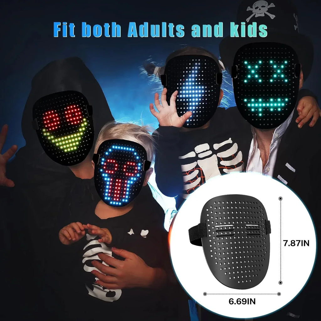 Mr.Pang LED Mask Light up Mask with Gesture Sensing, Cool Face Transforming Mask, Perfect Gifts for Halloween Christmas Birthday Cosplay Party - Unique Gift Market