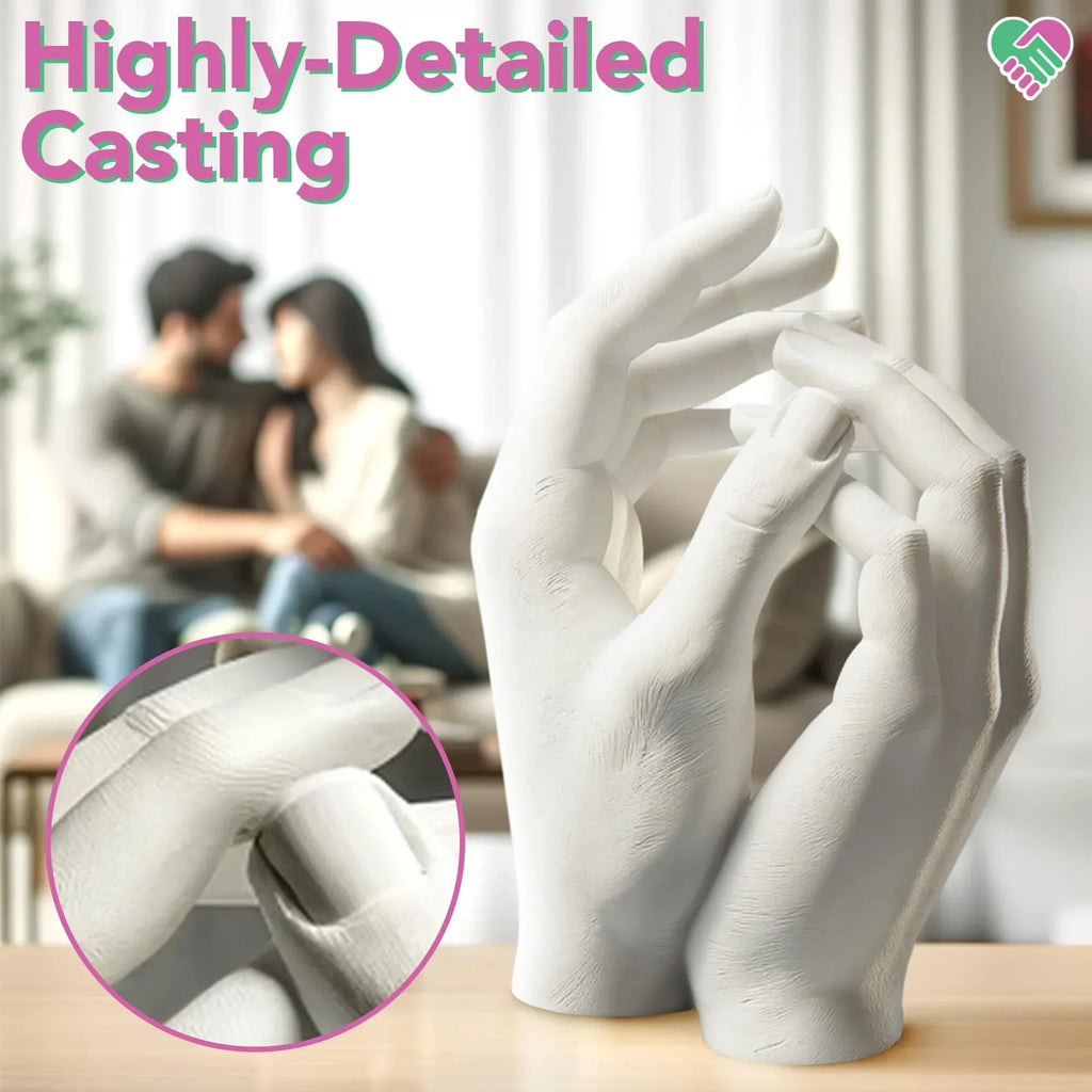 Luna Bean Hand Casting Kit – The Original Hand Mold Kit for Couples – Valentines Day Gifts for Her and Him - Anniversary Engagement Gifts for Women Men Mom Wife Boyfriend Girlfriend Wedding Bridal - Unique Gift Market