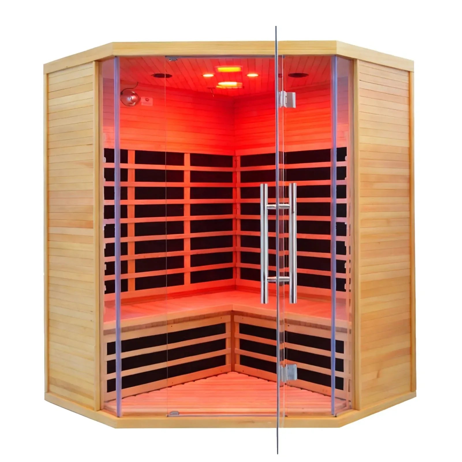 Far Infrared Sauna for 1 Person - 1050W Fast Heating, Canadian Hemlock Wood Home Sauna with Bluetooth Speaker, Chromotherapy & Oxygen Ionizer Easy Assembly Indoor Sauna for Relaxation, Detox, Home Gym - Unique Gift Market