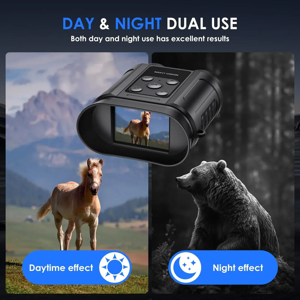 Gifts for Men and Teen Boys,Night Vision Goggles,Compact Night Vision Binoculars,32GB Card Included, Photo/Video Capture,Outdoor Tools for Education, Wildlife Watching,Gifts for Boy,Men,Father - Unique Gift Market