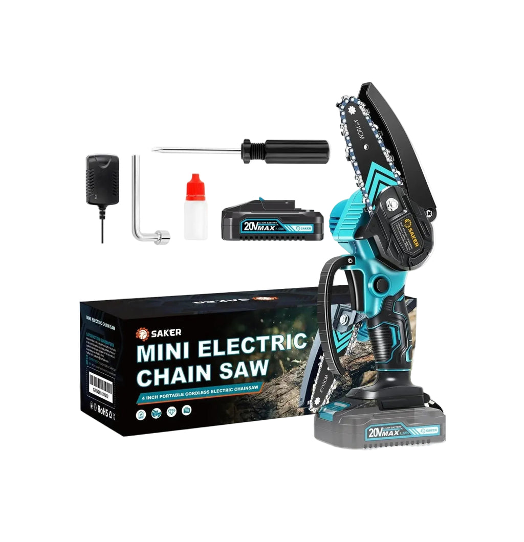 Saker Mini Chainsaw,Portable Electric Chainsaws Cordless,Handheld Chain Saw Pruning Shears Chain Saws for Tree Branches,Courtyard,Household and Garden,Valentine's Day Gifts for Men Dad Husband Women - Unique Gift Market