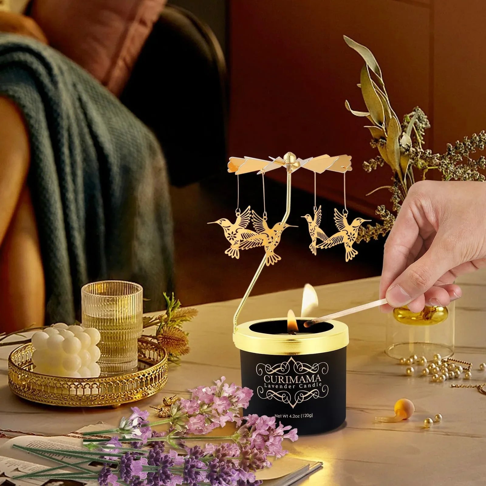 Unique Birthday Gift for Women, Rotating Scented Candles for Mom, Funny Birthday Gift for Grandma Wife Daughter, Ideal Choice for Valentines, Anniversary - Unique Gift Market