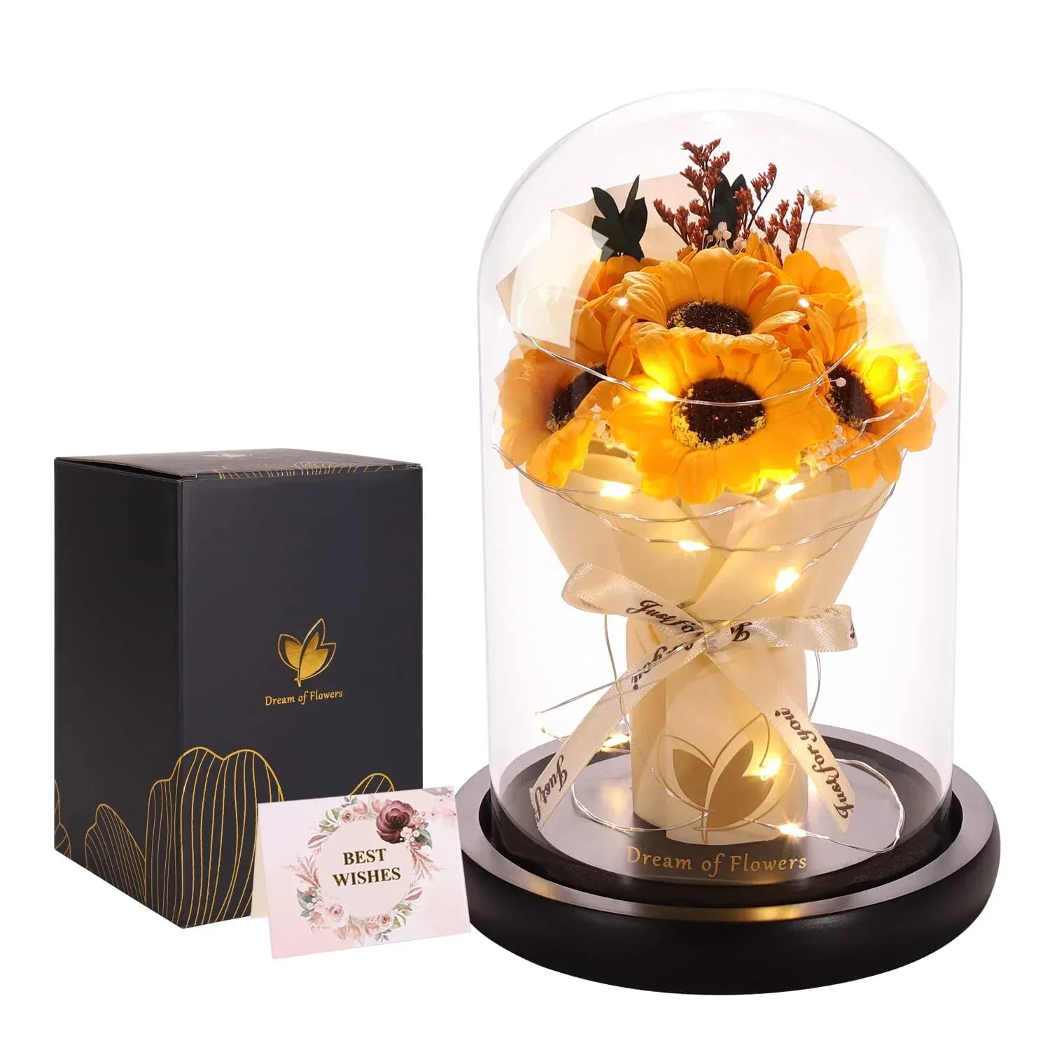 Valentines Day Gifts for Her,Valentines Flower Gifts for Women,Rose in Glass Dome with 2 Light Modes,Light Up Rose Flowers,Valentines Anniversary Birthday Gifts for Women, Mom, Wife, Girlfriend - Unique Gift Market