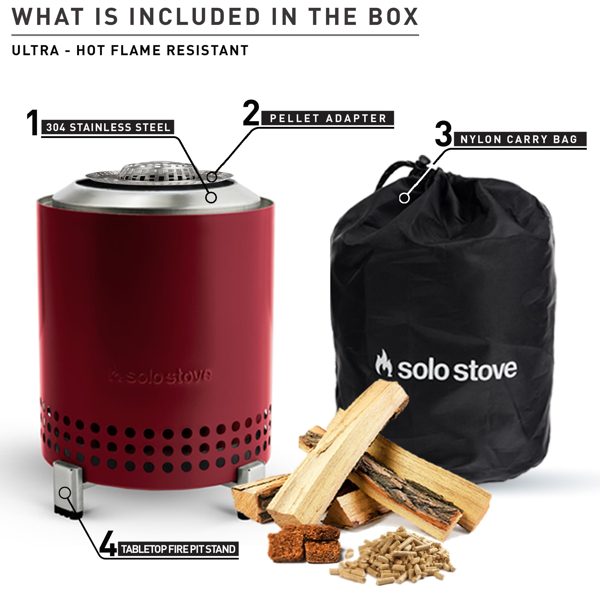 Solo Stove Mesa XL, 7 Inch Tabletop Fire Pit with Stand - Smokeless, Stainless Steel Fire Pit for Camping, Outdoor & Patio- Wood Burning or Pellet Fueled Portable Bonfire, 2.3lbs, Ash