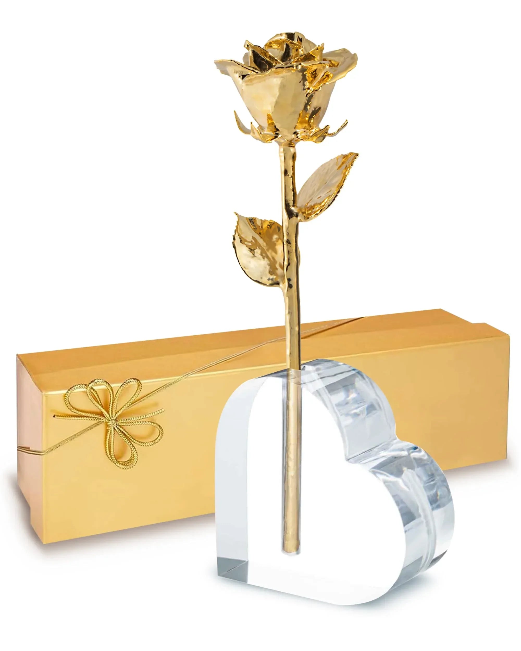Forever Rose 24K Gold Dipped Real Rose – Handmade, Long-Lasting Preserved Flower in Gold Gift Box – Romantic Gift for Anniversary, Valentine's Day, Mother's Day, Birthday, Wedding, Wife, Girlfriend - Unique Gift Market