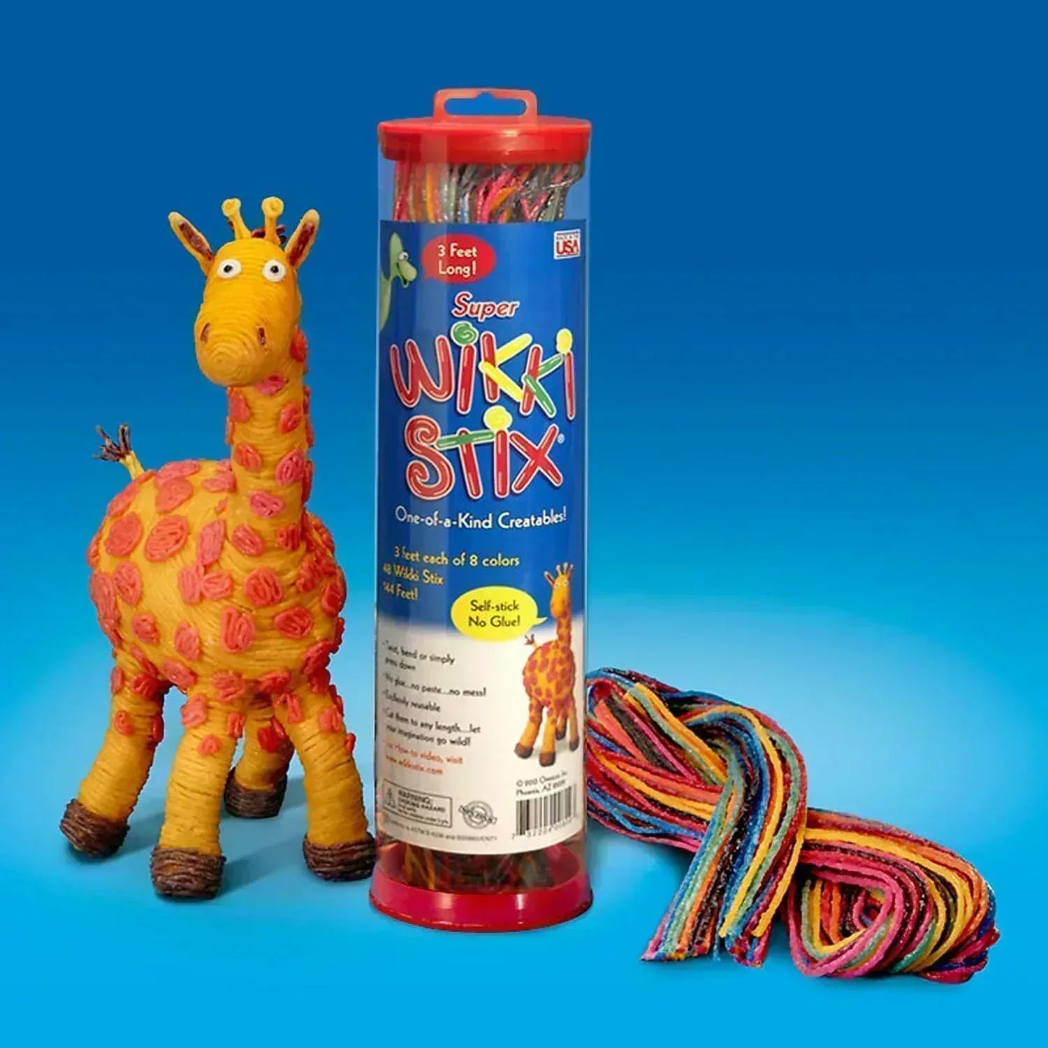 Super Wikki Stix - 48 Wikki Stix, Each 3 feet Long - Total 144 Feet of Wikki Stix, The Perfect Craft Toy and Educational Tool - Made in The USA - Unique Gift Market