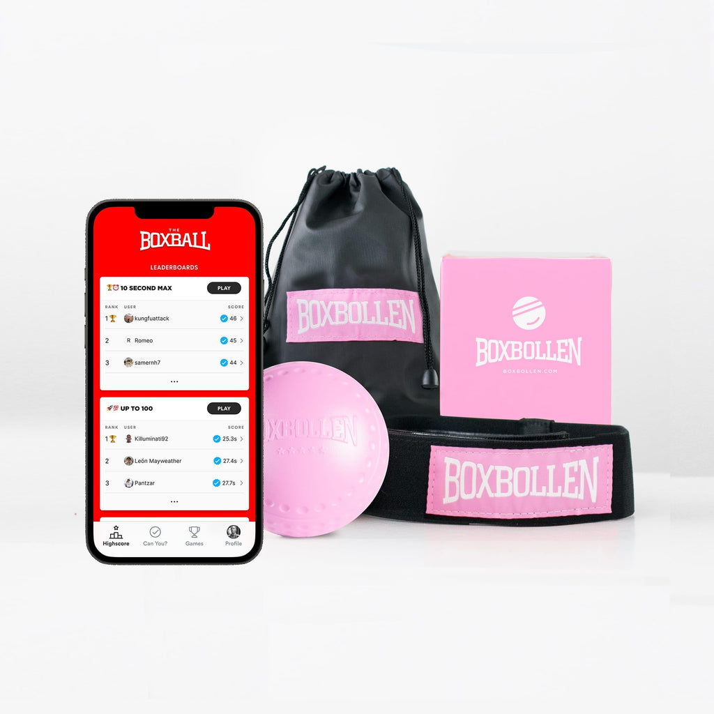 Boxbollen® Boxing Reflex Ball - Celebrity-Endorsed Home Workout Game - App-Connected Punch Counter - Hand Eye Coordination Training Ball - Christmas Gift for Boxers, All Ages - Stocking Stuffer