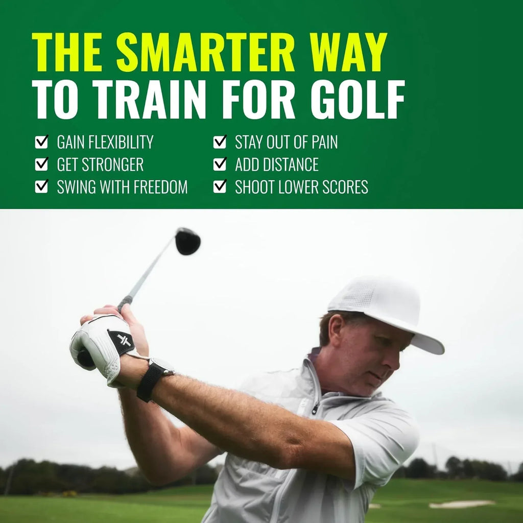 GolfForever Swing Trainer – Golf Training & Fitness System for Strength, Flexibility & Swing Power – Includes 30-Day Membership & Training Bar for Golf-Specific Workouts - Unique Gift Market