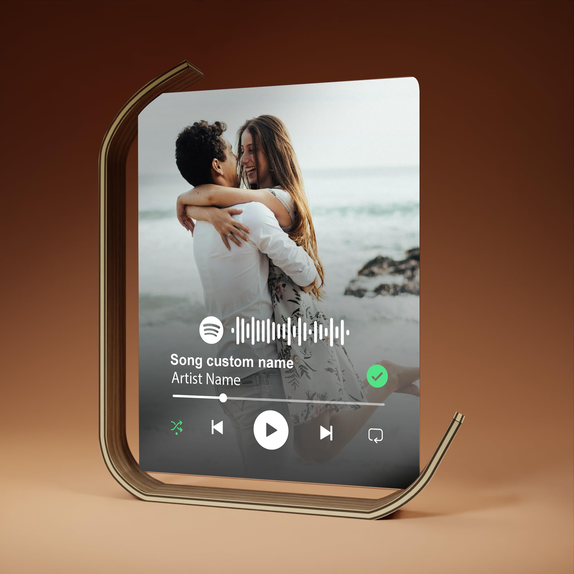 EGD Custom Spotify Plaque for Gifts for Her Him | Choose Your Photo & Song for Customized Gifts for Women Men | Gift for Wife Husband | Gift for Couples (E. Classic Song Plaque)