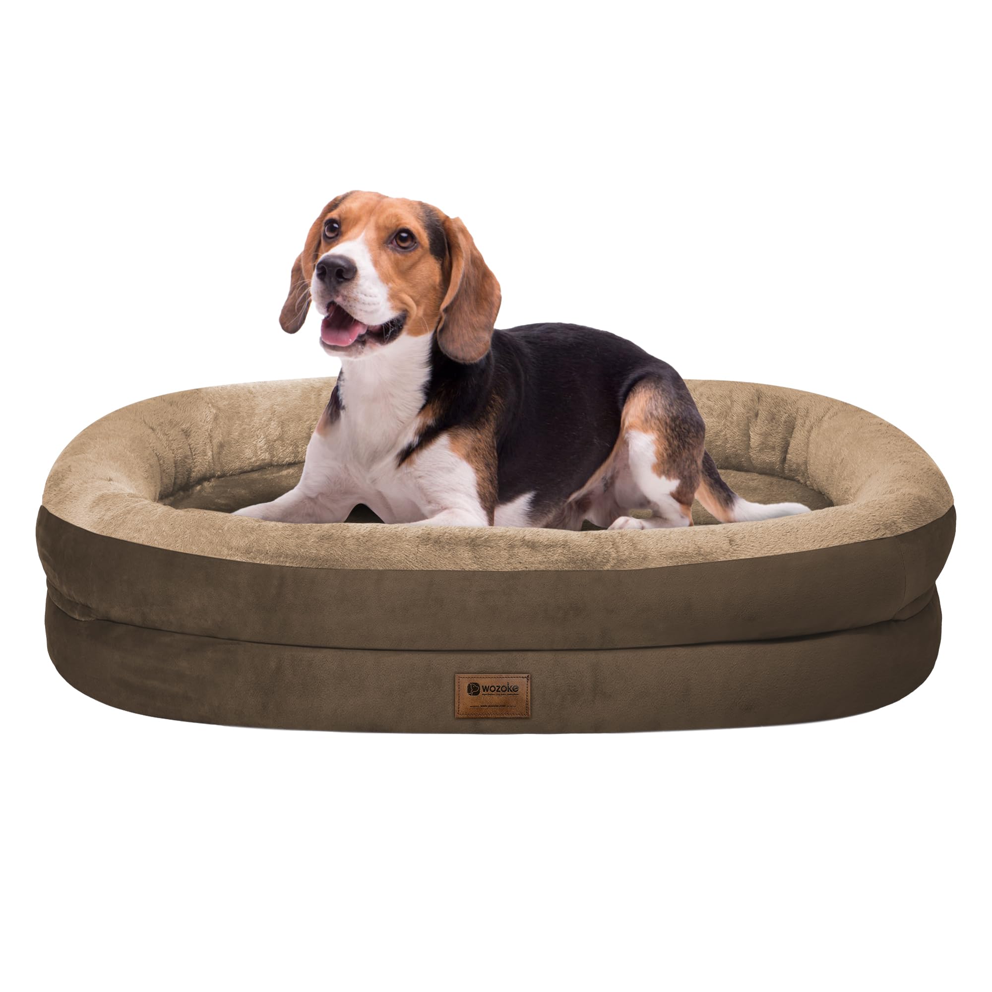 Giant Human Dog Bed for Adults and Pets, 74"x50"x12" Durable Memory Foam for Full-Body Comfort, Waterproof & Machine Washable Cover, Family Shared Lounger for Any Room, Grey