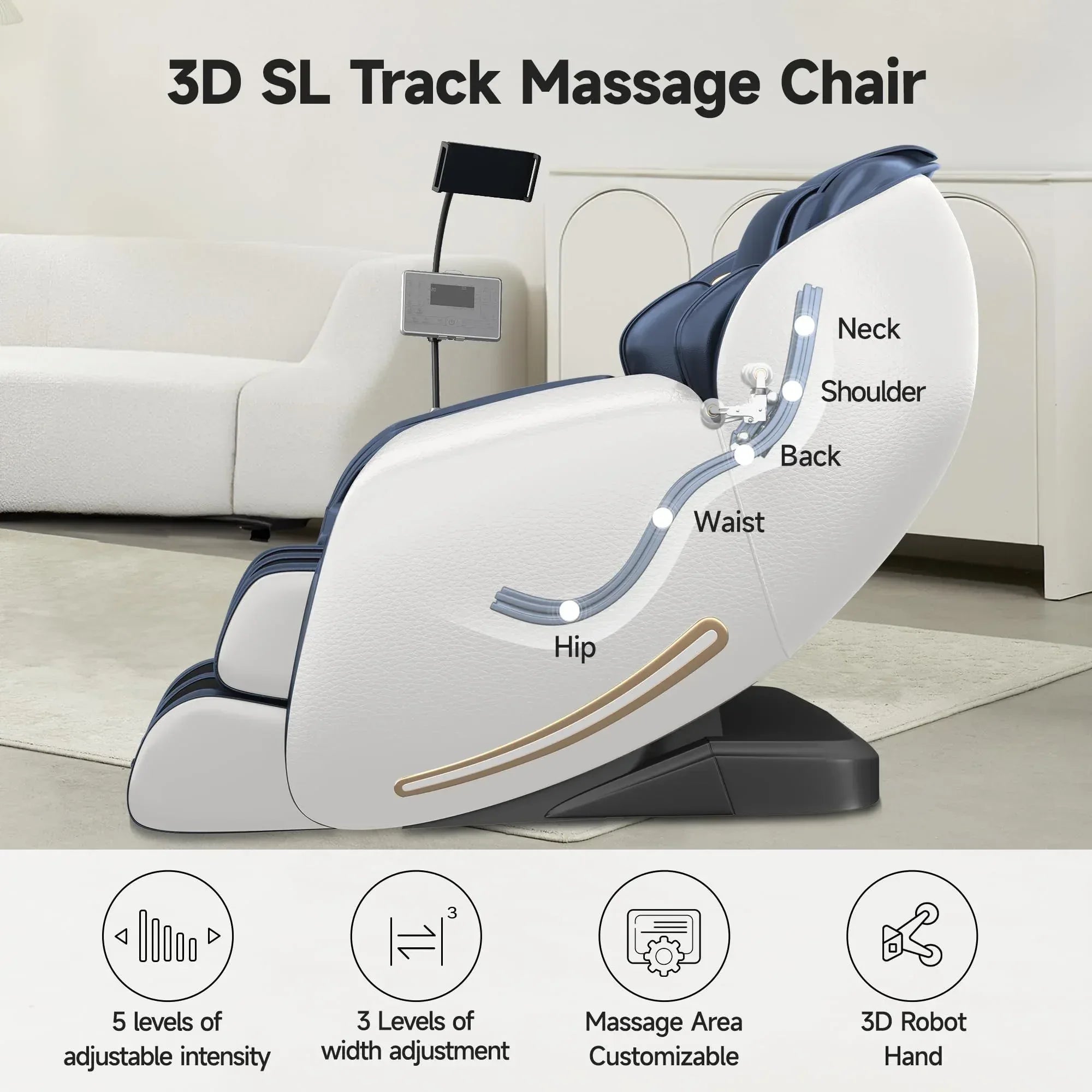 Real Relax 2026 Massage Chair Full Body,Zero Gravity SL-Track Shiatsu Massage Recliner with Upgraded Phone Controller and Holder,APP Control,Child Lock,Pause Button and Led Light,Favor-06,Black - Unique Gift Market